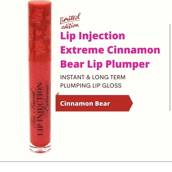 TOO FACED Limited Edition Lip Injection Extreme in Cinnamon Bears NIB - Picture 6 of 7